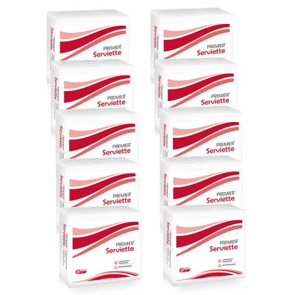 Premier Serviettes Napkins 50 Pulls - Pack of 10